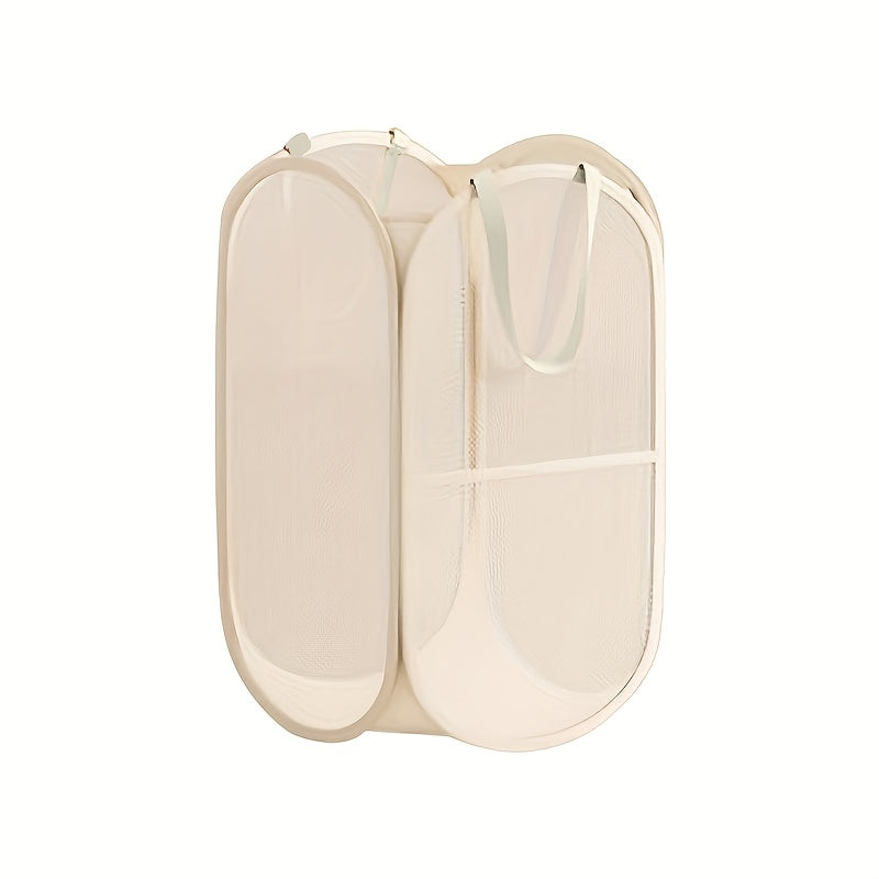 1pc Large Capacity Toy Storage Basket - Transparent Fabric Organizer with Divided Compartments, Easy to Find Items, Ideal for Living Room, Playroom, or Bedroom, Toy Organization | Playroom Storage | Durable Storage Basket