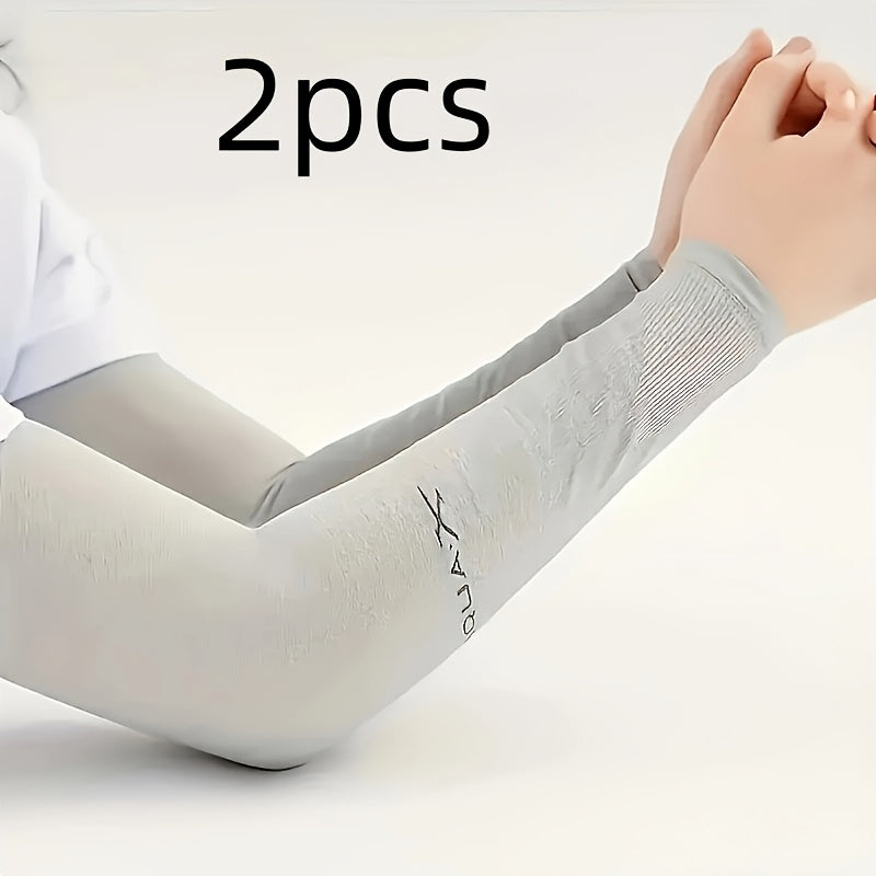 Lot de 2/6 manchons rafraîchissants, polyester respirant et extensible, anti-humidité, adaptés conduite, golf, pêche, vélo, randonnée et sports outdoor.