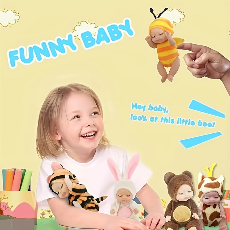 Set de 6 poupées princesse de 10,9 cm avec animaux, mignonnes, parfaites pour anniversaires, fêtes et Pâques.