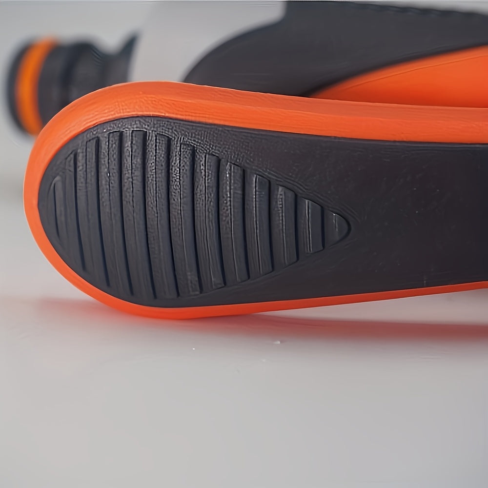 Pistolet d’arrosage haute pression, buse réglable, plastique léger et durable, poignée ergonomique orange/noir, idéal pelouse, voiture et jardin.