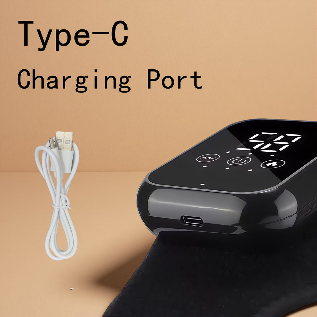 Ankle Massager with LCD Touchscreen, Vibration &amp; Hot Compress Function - 3 Heat Levels, Rechargeable, Usb-Powered, Ergonomic Design for Home Use - Ideal Gift for Seniors &amp; Friends, Pad for Back, Modern Aesthetic, Durable Cons