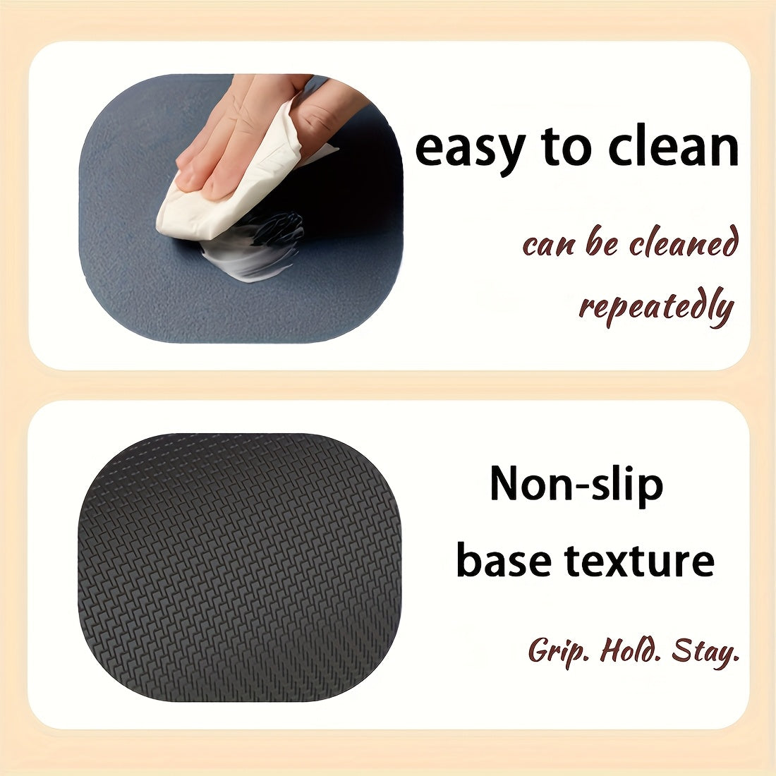 1pc Customizable Quick-Dry Pet Feeding Mat, Personalized Name Customization, Suitable for Dogs and Cats, Non-Slip Rubber Base, Prevents Clutter in Watering Areas, Indoor Use, Dark Grey, Minimalist Design, Ideal Gift for Pet O