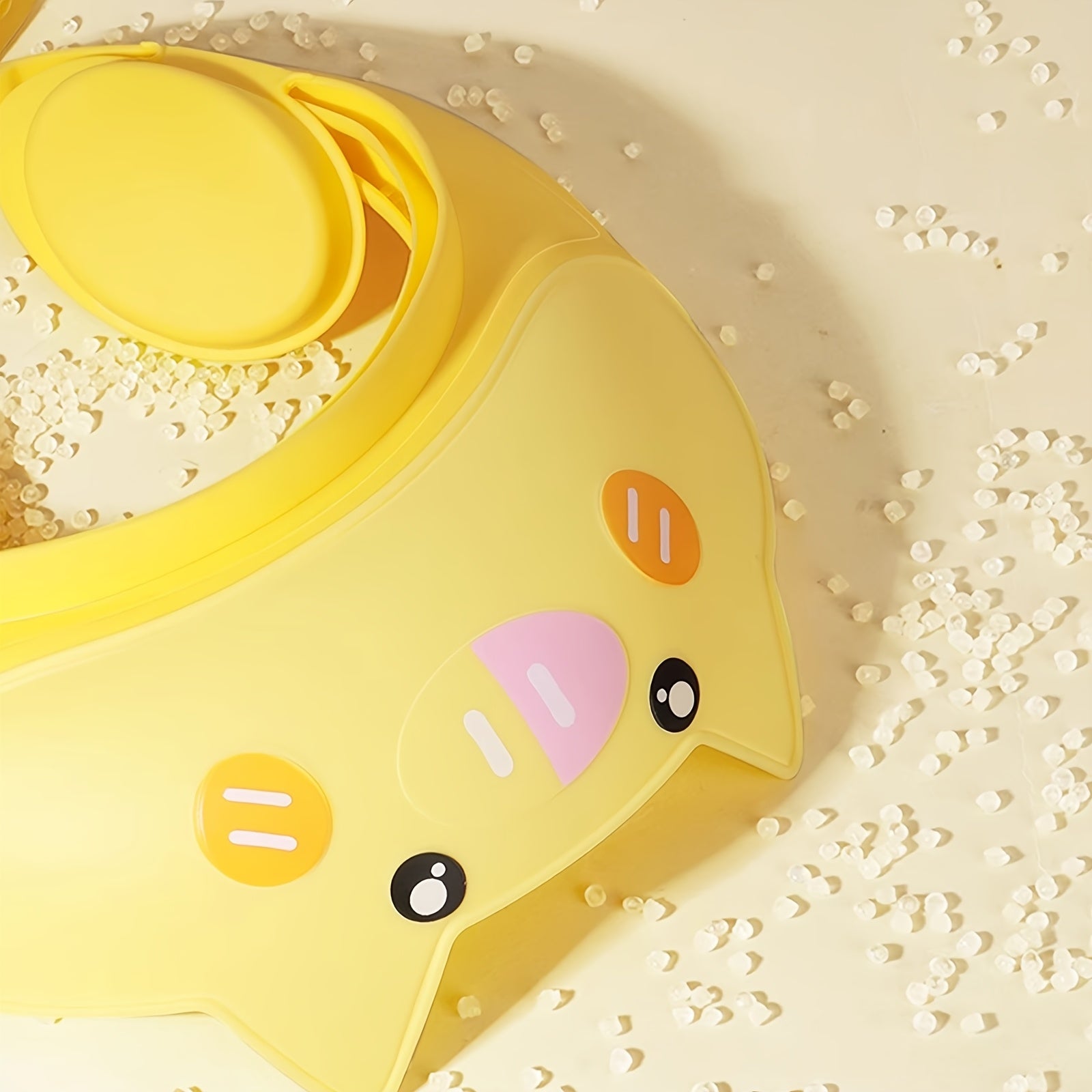 Bonnet de bain ajustable, doux, design mignon cochon/poule avec yeux en cœur, pastel, confortable et idéal comme cadeau de douche.