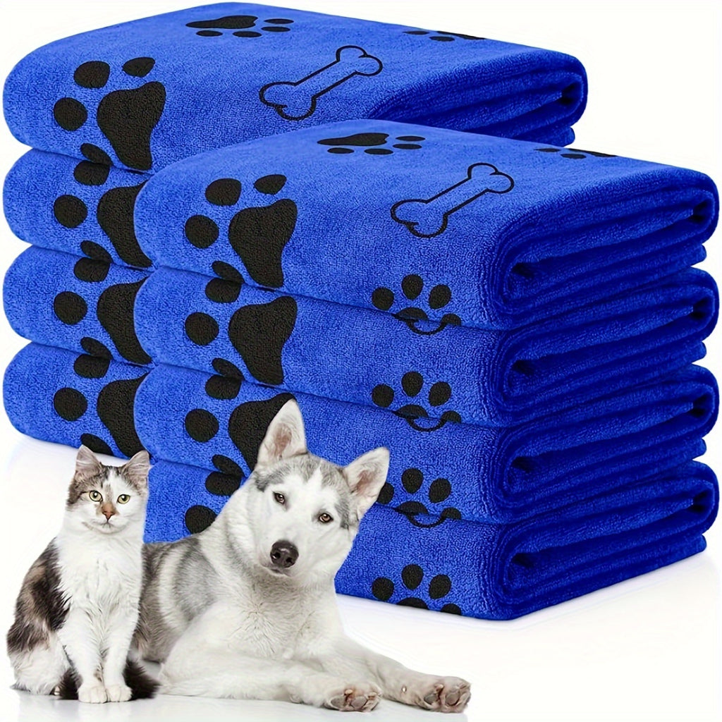 Lot 2 serviettes en microfibre pour chiens, séchage rapide, absorbantes et douces, idéales pour bain et toilettage.