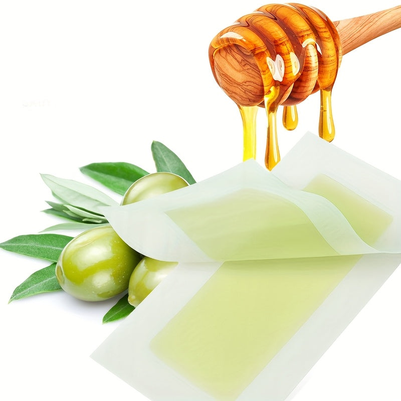 20pcs Waxkiss Hair Removal Strips for Lips, Beard, Eyebrows &amp; High Bikini Lines - Gentian &amp; Nettle Blend, Aloe/Rose/Lemon Scent, Multi-Use Summer Wax Paper, 20 Count, Fragrance, All Light Beige Types