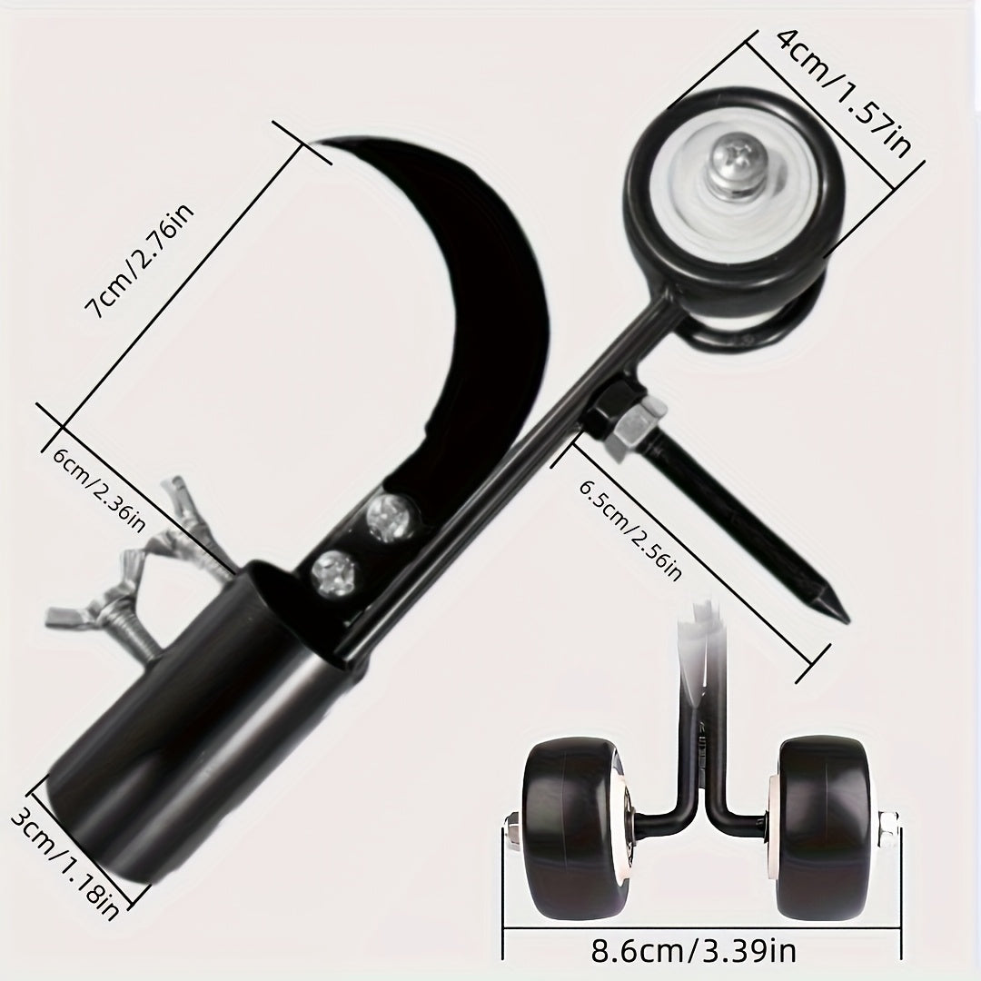 Heavy-Duty Metal Garden Herbicide Roller - Adjustable Handle &amp; Rotating Wheel for Efficient Weeding on Lawns, Stairs, and More | Multi-Functional Crevice Tool for Weeding Machines and Lawn Care Equipment, Sturdy Structure wit