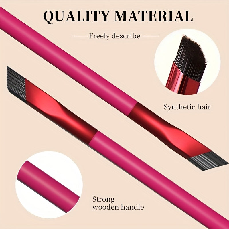 Lot de 2 pinceaux à sourcils carrés, multifonction, pour dessiner et estomper sourcils, créer formes naturelles et maquillage sophistiqué.