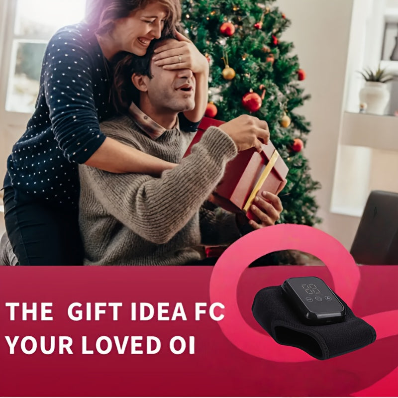 Ankle Massager with LCD Touchscreen, Vibration &amp; Hot Compress Function - 3 Heat Levels, Rechargeable, Usb-Powered, Ergonomic Design for Home Use - Ideal Gift for Seniors &amp; Friends, Pad for Back, Modern Aesthetic, Durable Cons