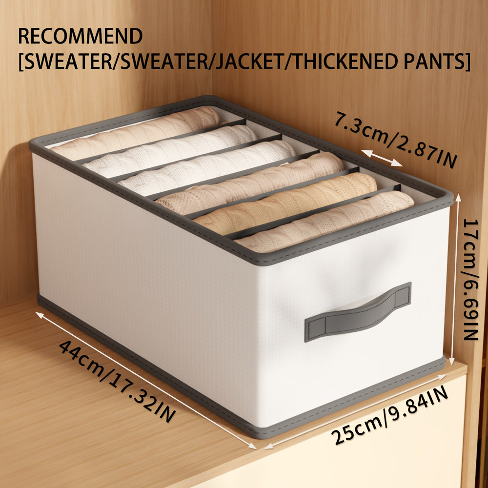 1/3pcs Foldable Drawer Storage Basket, Non-Woven Fabric, Pants Underwear Socks Bra Organizer Storage Box, Father'S Day Gift, Drawer Organizer | Multifunctional | Lightweight, Nylon Drawer Storage Bag with Handle, Divided Clot
