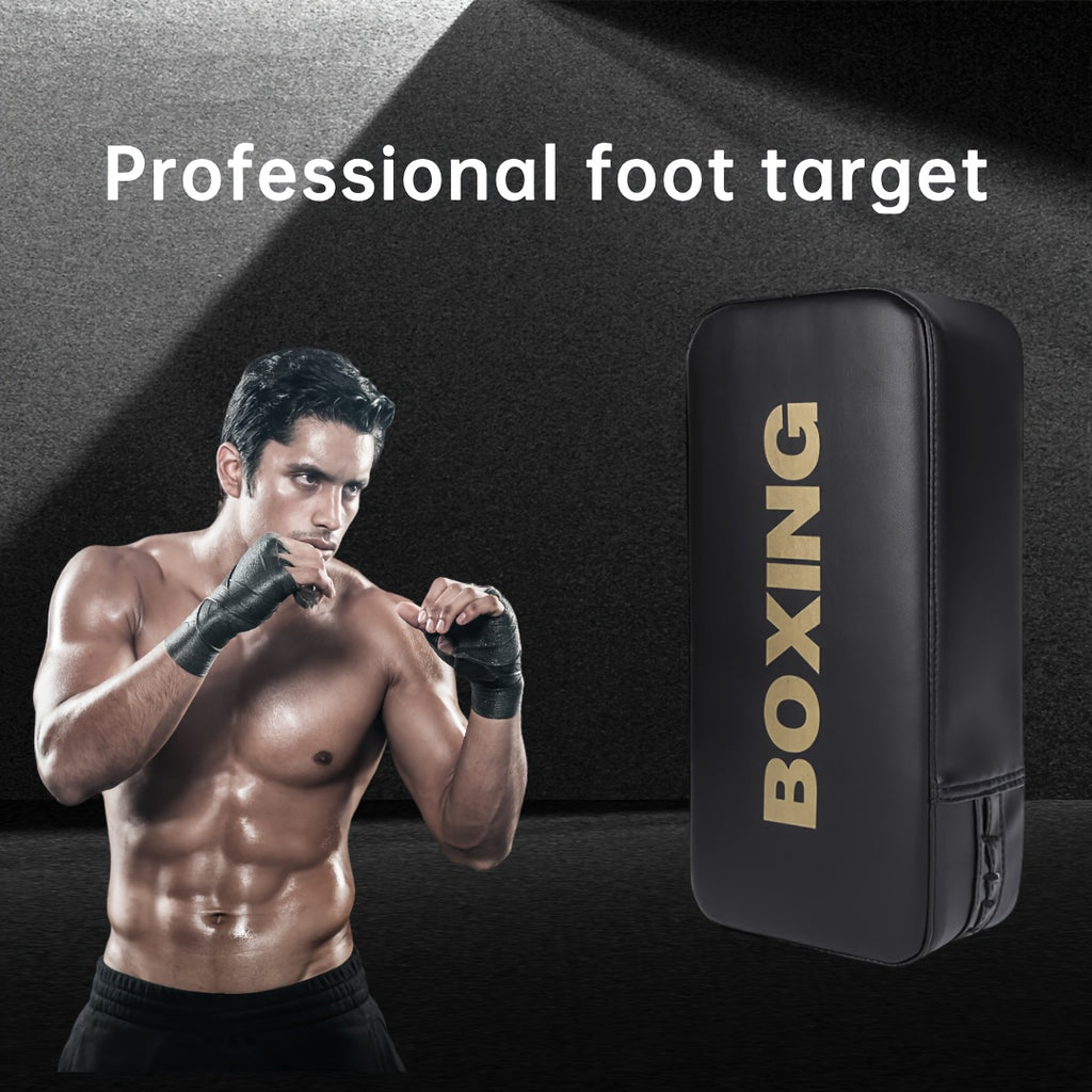 Cible d’entraînement épaisse et résistante avec poignées renforcées, idéale pour coups de poing et de pied en boxe, Muay Thaï et arts martiaux.