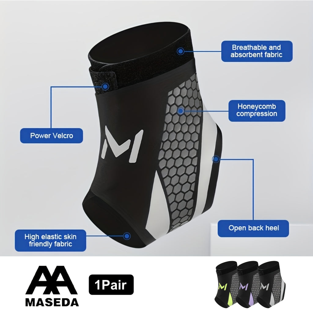 2 قطعة من أشرطة دعم ضغط الكاحل القابلة للتعديل عالية الجودة، قابلة للتنفس وخفيفة الوزن للاستخدام اليومي، تصميم للجنسين مع ملاءمة آمنة