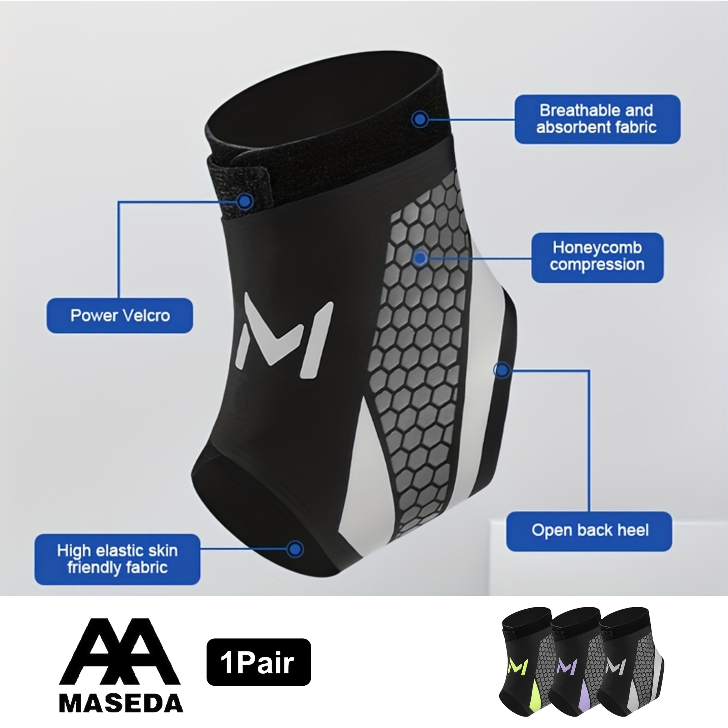 Straps de cheville ajustables, légers et respirants, offrant maintien sécurisé, compression ciblée et confort quotidien pour un soutien optimal.