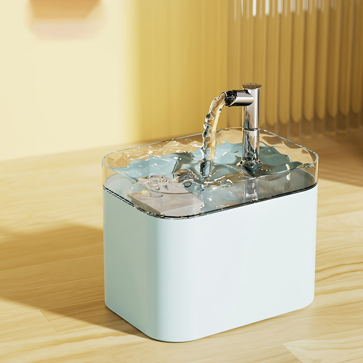 1.5L Automatic Gravity-Fed Cat Water Dispenser with Spout & Flowing Water System , Low Voltage (36V) Operation, Modern Design with Clear Durable Reservoir & Base - Ideal for Multi-Cat Households, Easy Installation, Hygienic P