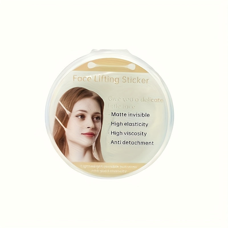 Lot de 20 bandes liftantes invisibles pour visage, 4 sangles élastiques réglables, remodelent cou, joues et double menton, réutilisables, beige clair et sans parfum.