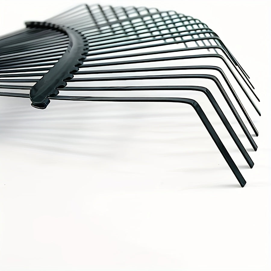 Heavy-Duty Stainless Steel Lawn Rake &amp; Leaf Scoop - Large Leaf-Catching Broom with Wide (65% More Coverage), Compatible with 40.13cm x 41.91cm Bags, No-Handle Design for Easy Leaf Removal - Ideal Gift for Gardeners &amp; Outdoor