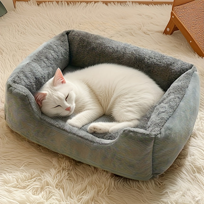 Lit en peluche confortable pour chats et petits chiens, quatre couleurs, canapé douillet, facile à utiliser, coussin doux, sans montage.