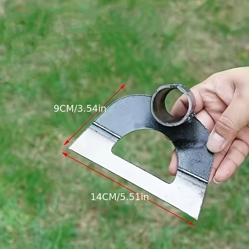 Heavy-Duty Manganese Steel Garden Hoe with Sharp Hollow Rake - Durable All-Steel Construction &amp; Ergonomic Orange Handle for Efficient Weed Removal, Professional Gardening Tool for Vegetable Farms, Backyard Planting &amp; Lawn Car