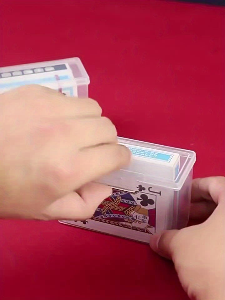 1pc/2pcs Card Storage Box, Transparent Plastic Box, Business Card Arrangement Box