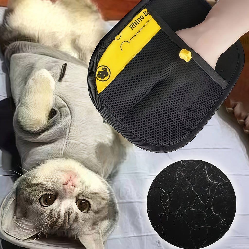 Gants de toilettage anti-statique pour animaux (1/2/3 pièces). Gants en polypropylène noir, efficaces pour éliminer les poils de chats et chiens. Accessoire tendance et durable.