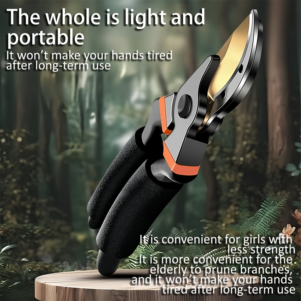 Heavy-Duty SK5 Steel Pruning Shears - Perfect for Gardening, Fruit Trees &amp; Thick Branches - Manual Hand Tool