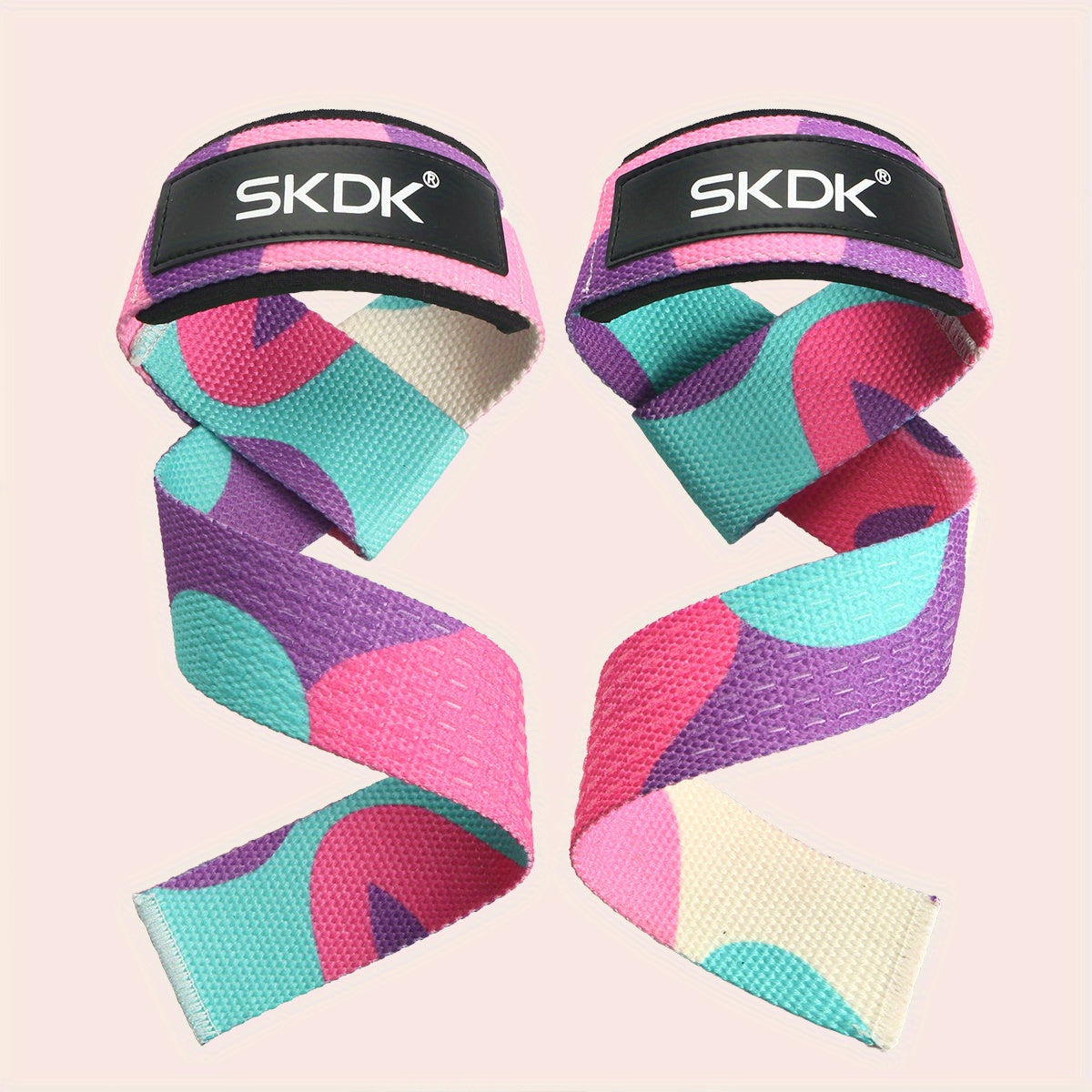 1 Pair SKDK Weight Lifting Wrist Straps with Extra Hand Grips - Breathable Mesh Gym Wrist Wraps for Deadlifts, Strength Training & Bodybuilding - Mixed Colors (Black/Blue/Pink/Red/Grey), Bodybuilding Essentials | Adjustable W