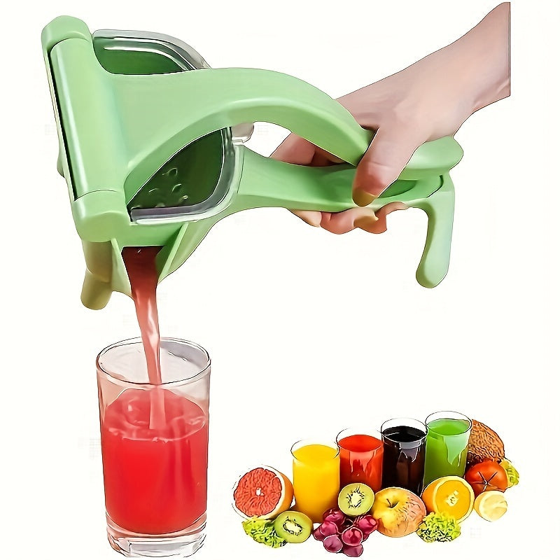 Presse-agrumes manuel multifonction, compact et portable, extraction de jus sans électricité, pour fruits et citrons, en plastique durable.