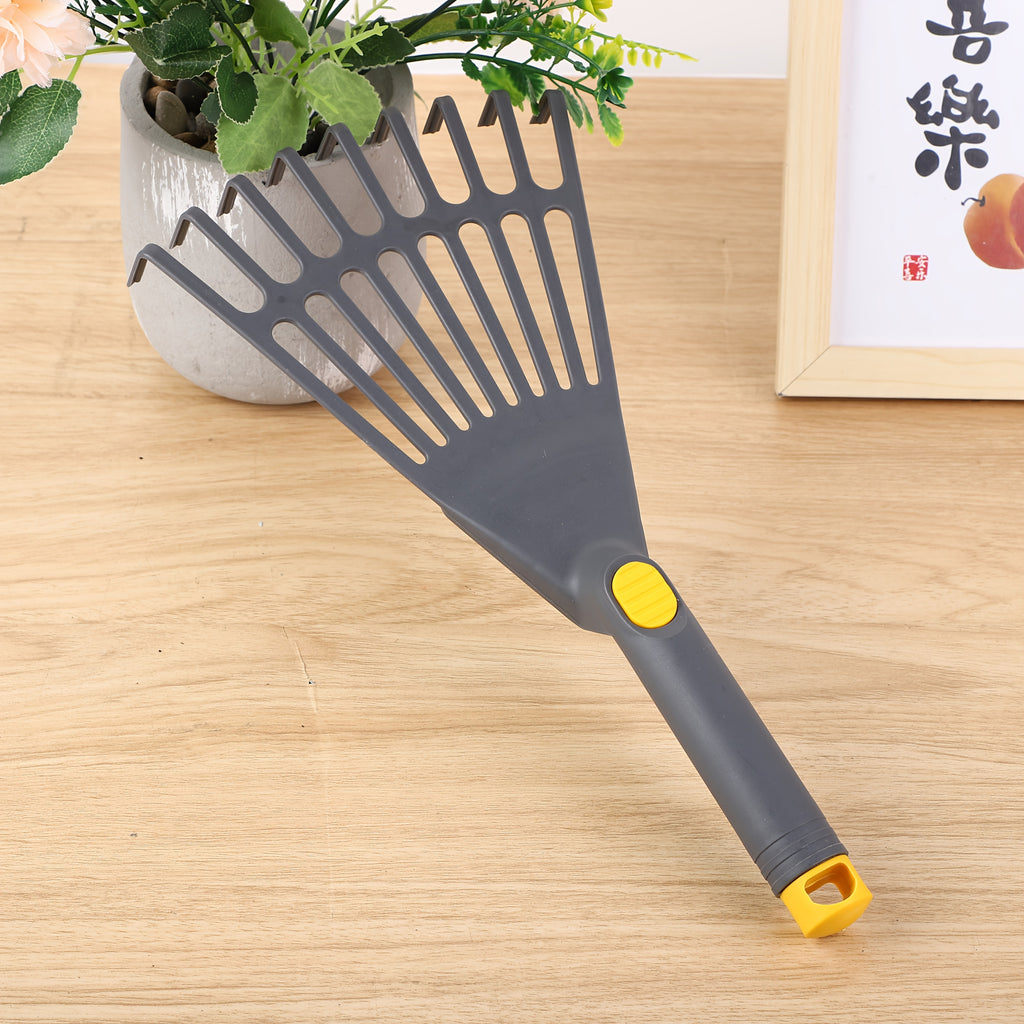 1pc Heavy-Duty Plastic Leaf Rake with 9 Teeth - All-in-One Garden for Fallen Leaves, Grass Clippings, Aged Care, Weeds - Durable Plastic Construction, Easy-Clean Design - Ideal for Home &amp; Commercial Use - Perfect Gift for Gar