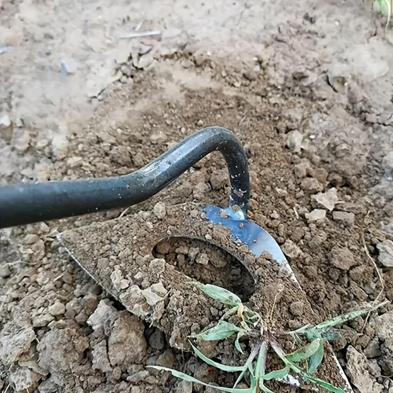 Premium All-Steel Hardened Hollow Hoe - Handheld Weeding Rake with Sharp Tines for Efficient Garden Maintenance, Durable &amp; Rust-Resistant, Ideal for Vegetable Gardens &amp; Garden Houses, Garden Hoe, Garden Tool, Rustresistant To