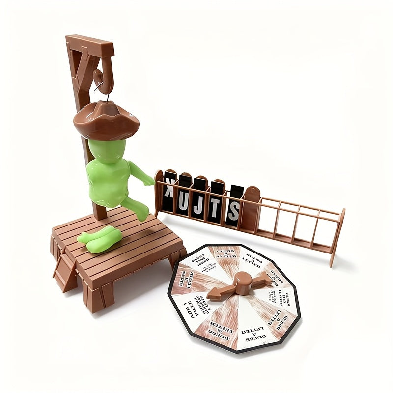 Hangman Word Game with Magnetic Letter Tiles &amp; Spanish/English Cards - Family Party Board Game for s &amp;, Vocabulary Builder, Spinning Wheel-Like Mechanic, Plastic Hanging for Man Game for Spanish &amp; English Language Learning (M