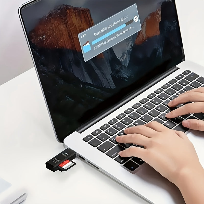 1pc High-Speed ​​USB 2.0 Mini SD Card Reader, Plug and Play Memory Card Adapter for Camera, Data Transfer, No Battery Required, Transferring Photos