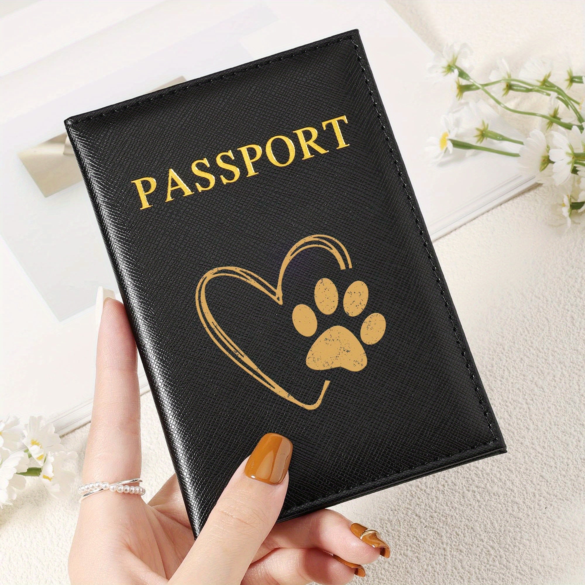 1pc Slim Passport Holder Wallet - Lightweight Travel document case with Open Closure, Nylon Interior - Compact Passport Organizer for Men & Women, Business or Vacation Trips - Available in White & other colors, Passport Trave
