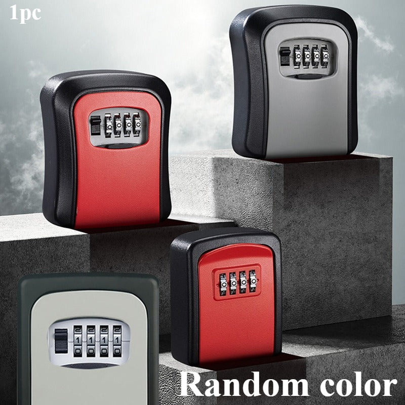 Boîte à clés sécurisée avec couvercle coulissant, combinaison personnalisable, capacité 8 clés, métal et plastique durable, accès facile sans clé.
