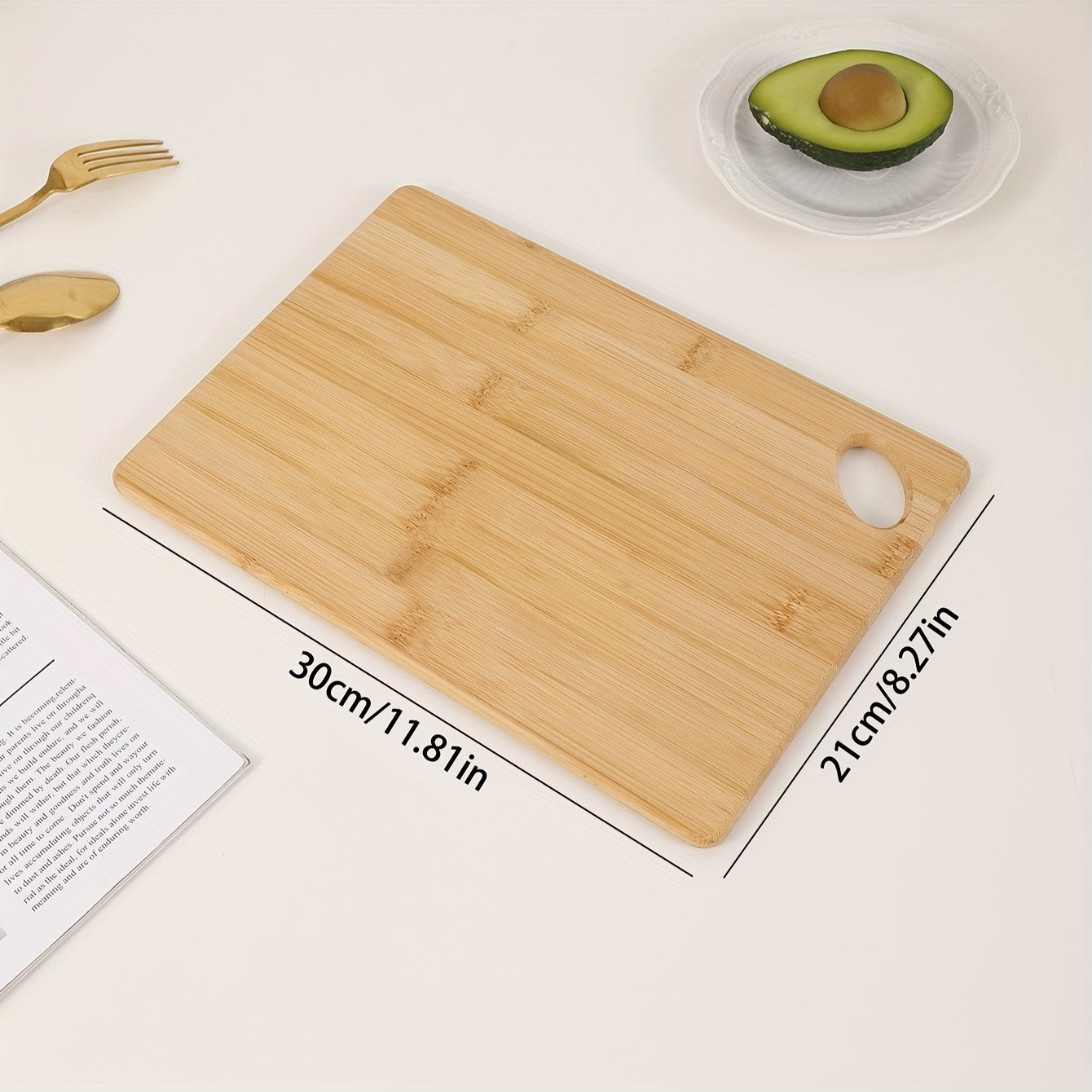 1pc Gold 3pcs Wooden Cutting Board Chopping Board Charcuterie Board for Kitchen Meat, Cheese, Bread, Vegetables And Fruits, Kitchen Utensils, Home Dormitory Cutting Board