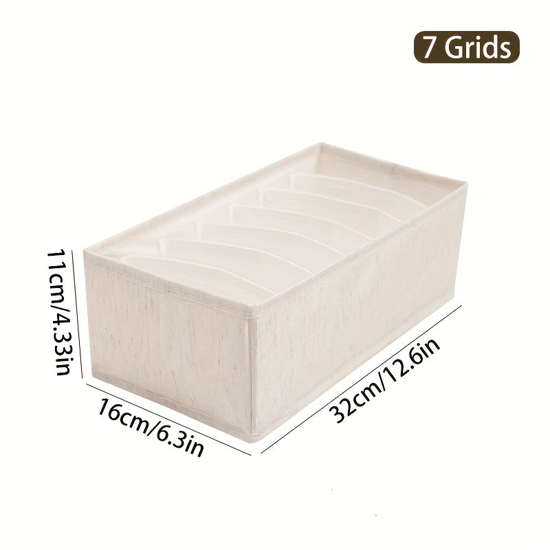 [Popular Choice] 1pc Beige Foldable Drawer Organizer with Rose Golden Handles - Stackable Fabric Storage Bin for Socks, Underwear, Bras, Ties &amp; Accessories - Contemporary Closet Organization Solution, Closet Organizers And St