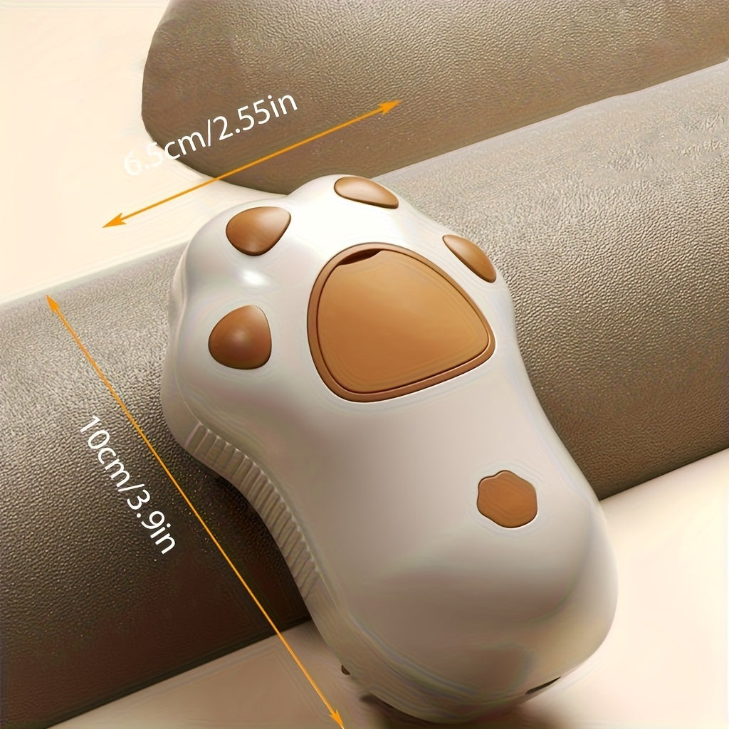 Brosse vapeur électrique 3-en-1 pour chats et chiens, motifs patte/citron, spray, massage, auto-nettoyage, retire poils morts et entretient griffes.