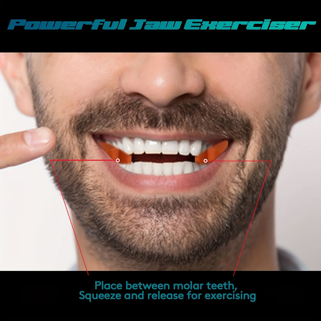 Lot de 4 exerciteurs de mâchoire, silicone, 4 niveaux de résistance, entraînement des muscles faciaux pour hommes et femmes.