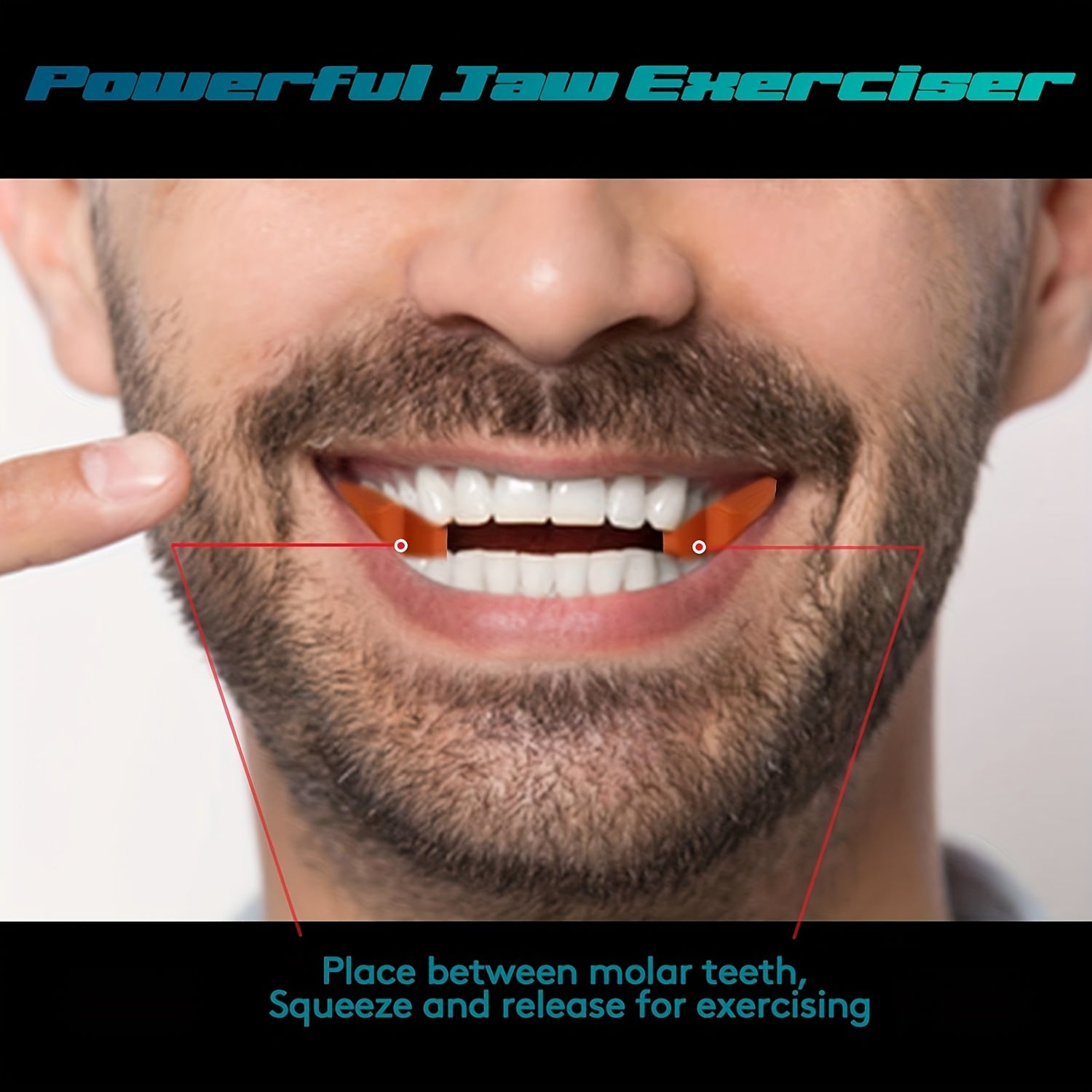 Lot de 4 exerciteurs de mâchoire, silicone, 4 niveaux de résistance, entraînement des muscles faciaux pour hommes et femmes.