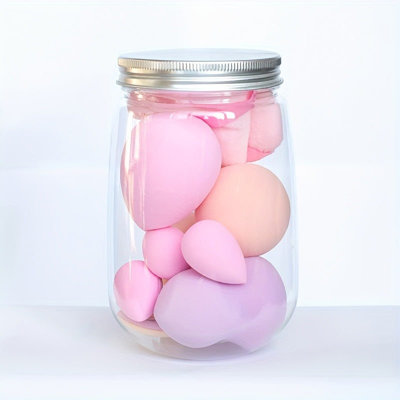 13Pcs Canned Makeup Sponge Duo, Beauty Sponges &amp; Powder Puffs, Super Soft Blender Makeup Sponge And Makeup Puff For Loose Powder Liquid - Gift Set