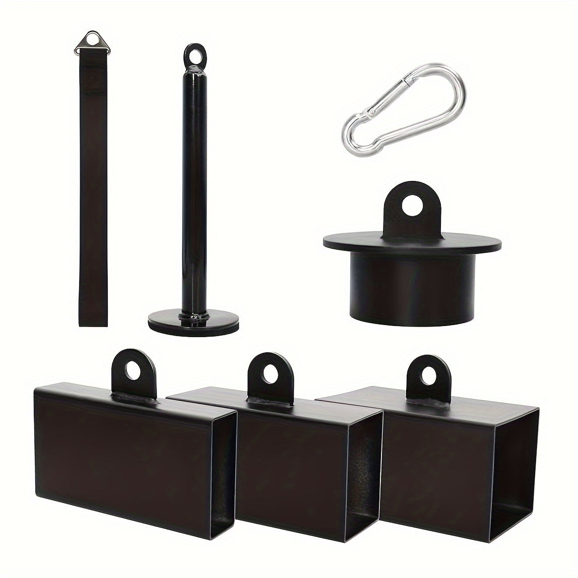 Renforceur de prise en fer noir durable avec poids ajustable, idéal pour l’entraînement à domicile et en salle de sport, construction robuste.