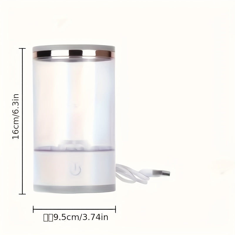 Nettoyeur électrique de pinceaux maquillage, automatique avec tapis de nettoyage, compatible toutes tailles, pratique et portable, cadeau idéal pour femmes.