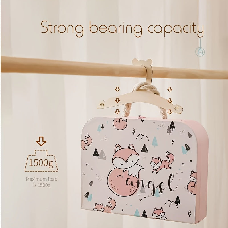 Lot de 20 cintres en bois forme ours, durables et polis, parfaits pour vêtements enfants, animaux et accessoires, décoration de chambre ou placard.