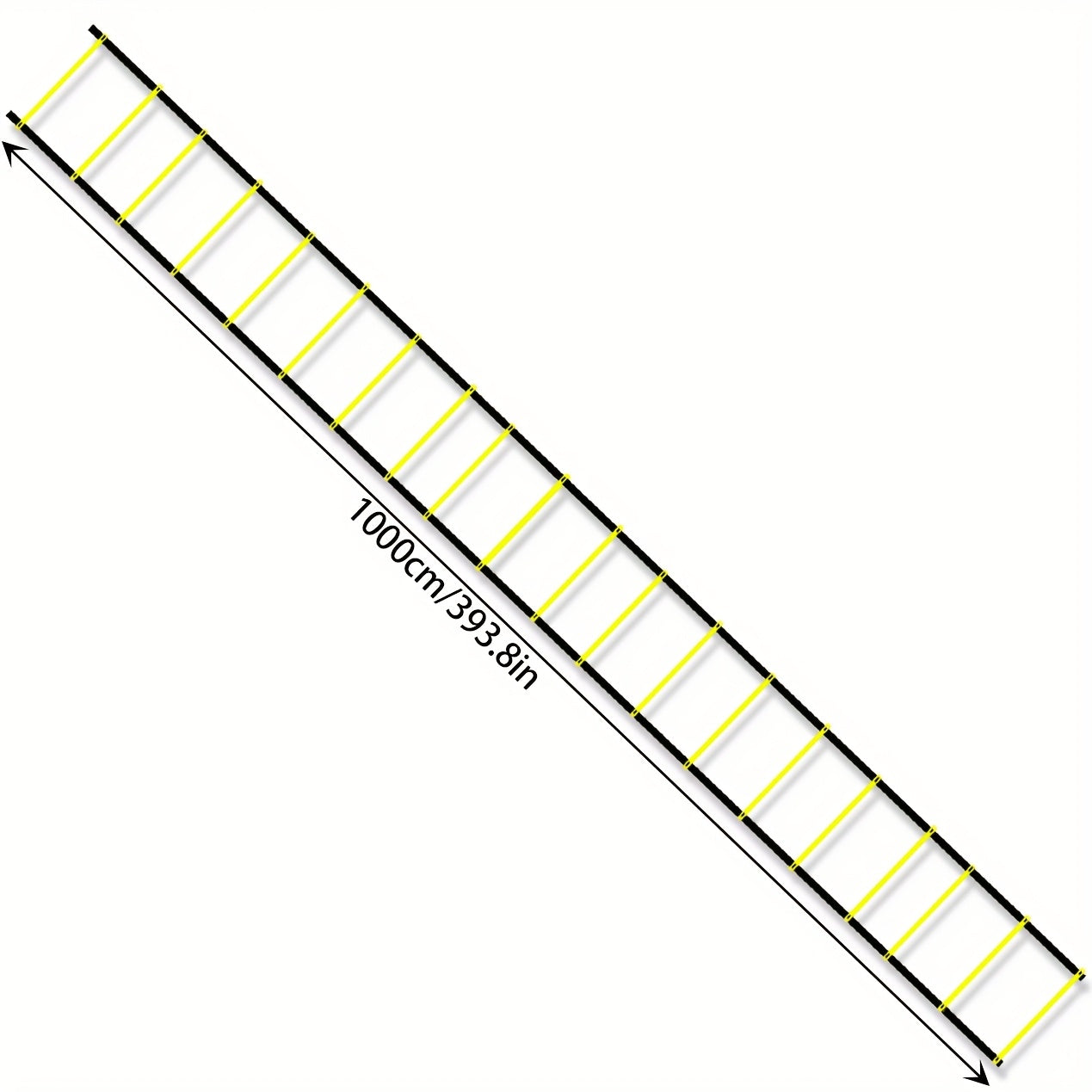 Agility Equipment 20-Step Ladder 10m/12-Step Ladder 6m/6-Step Ladder 3m Speed Ladder Training Ladder for Soccer, Speed, Rugby Fitness Foot Training