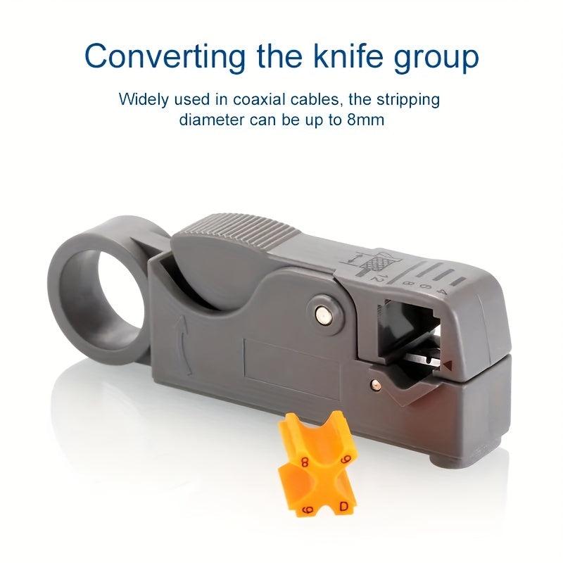 Automatic Wire Stripper Coaxial Cable Cutter Tool - High-Quality Multi-Functional Rotary Design with High-Impact Material, Ergonomic Handle & Removable Cover for Precision Wire Stripping, No Assembly Required, Wire Stripping