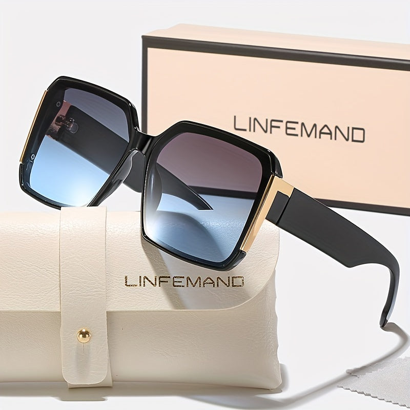 Lunettes mode à large monture pour femmes, élégantes et tendance, parfaites pour fêtes estivales, soirées dansantes et cadeaux raffinés.