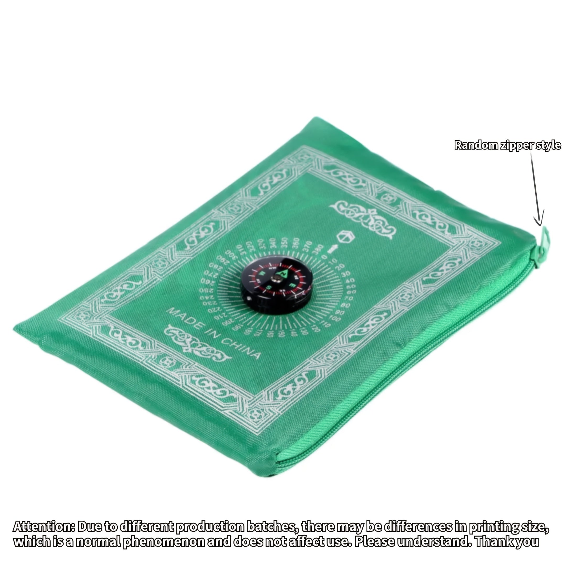 Tapis de prière musulman portable, boussole intégrée, design léger rouge, pratique pour voyage ou maison, cadeau traditionnel pour la prière.