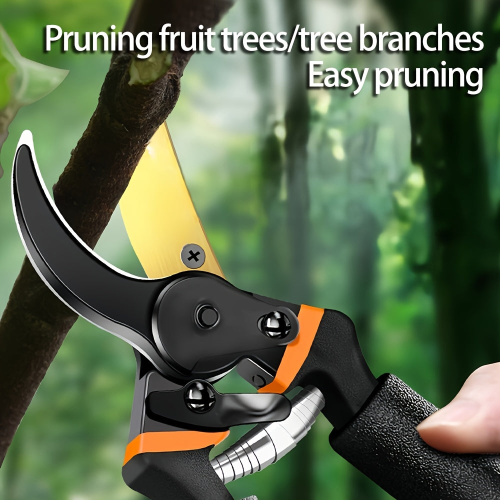 Heavy-Duty SK5 Steel Pruning Shears - Perfect for Gardening, Fruit Trees &amp; Thick Branches - Manual Hand Tool