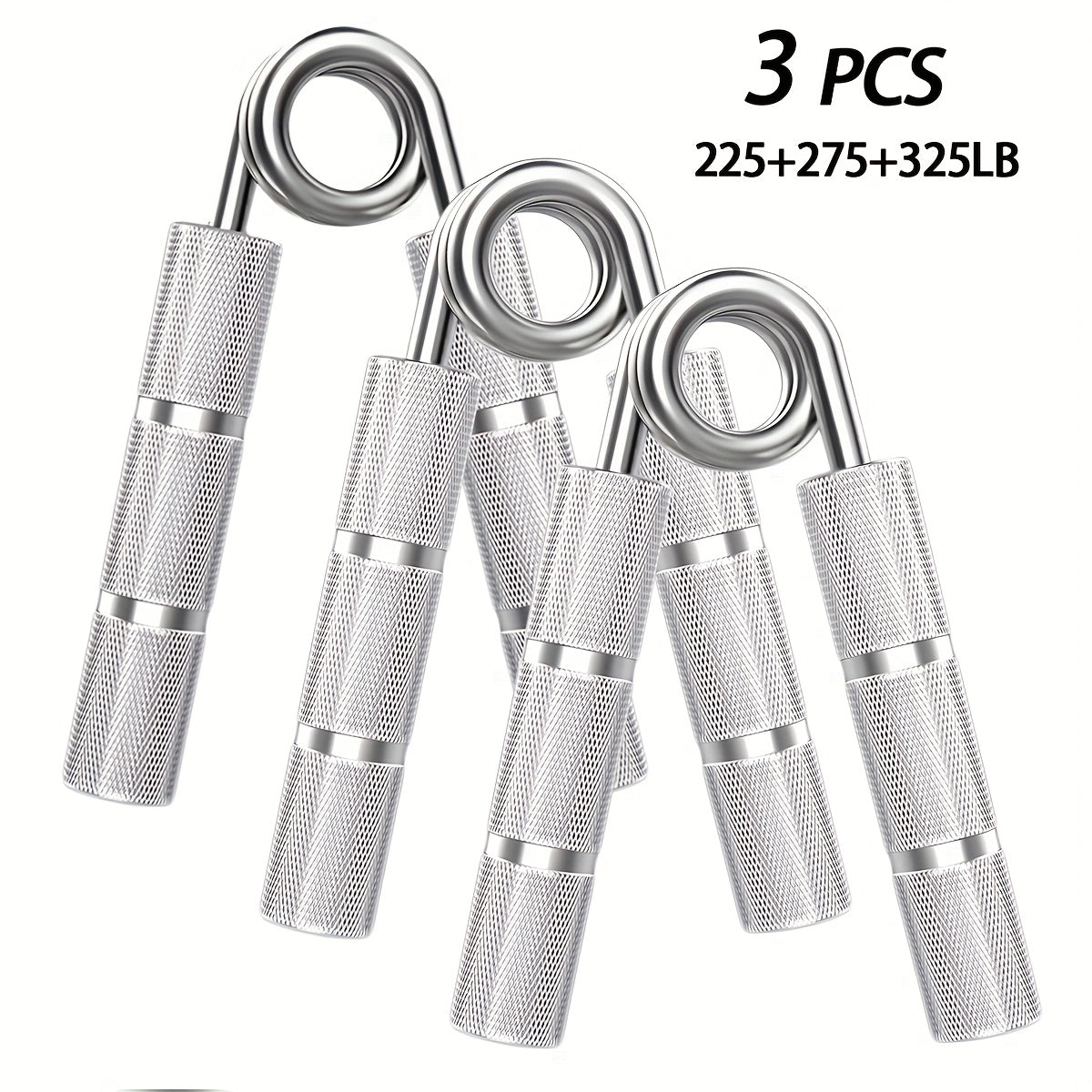 Gripper métallique main 22,68‑158,76 kg, entraîne poignets et avant-bras, renforcement préhension et muscles de la main.