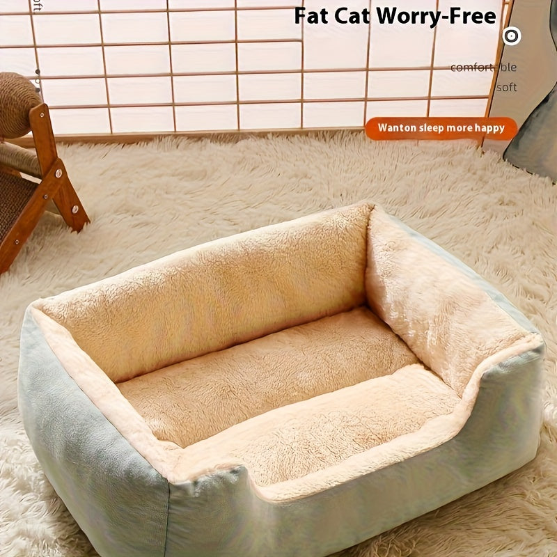 Lit en peluche confortable pour chats et petits chiens, quatre couleurs, canapé douillet, facile à utiliser, coussin doux, sans montage.