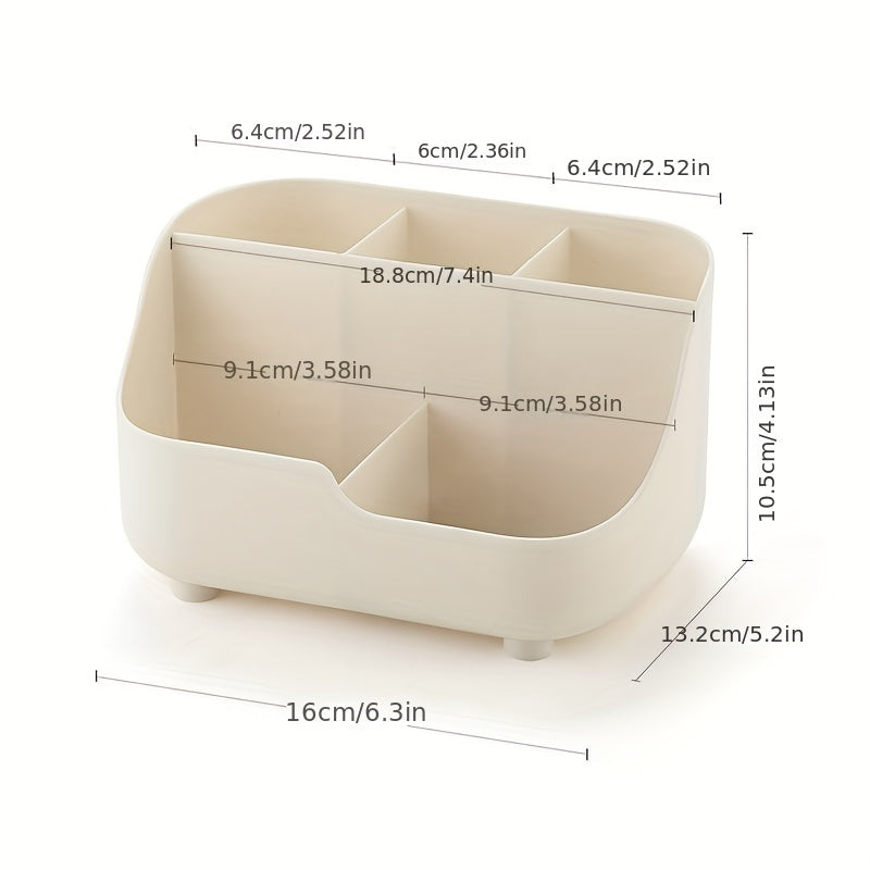 1 Large-capacity Simple Solid-color Five-grid Desktop Storage Multi-functional Storage Box Material Desk Storage Box