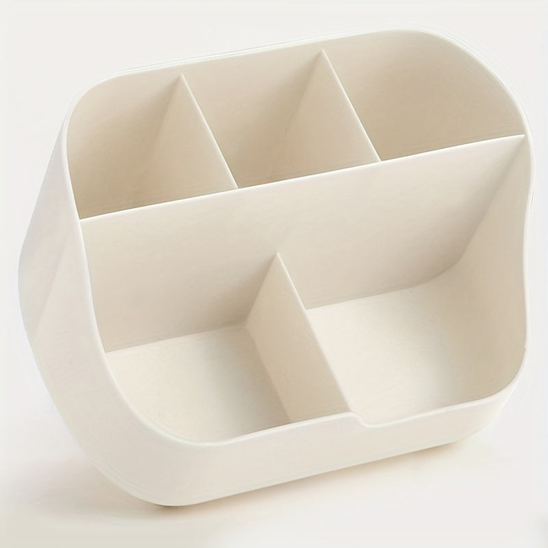 1 Large-capacity Simple Solid-color Five-grid Desktop Storage Multi-functional Storage Box Material Desk Storage Box